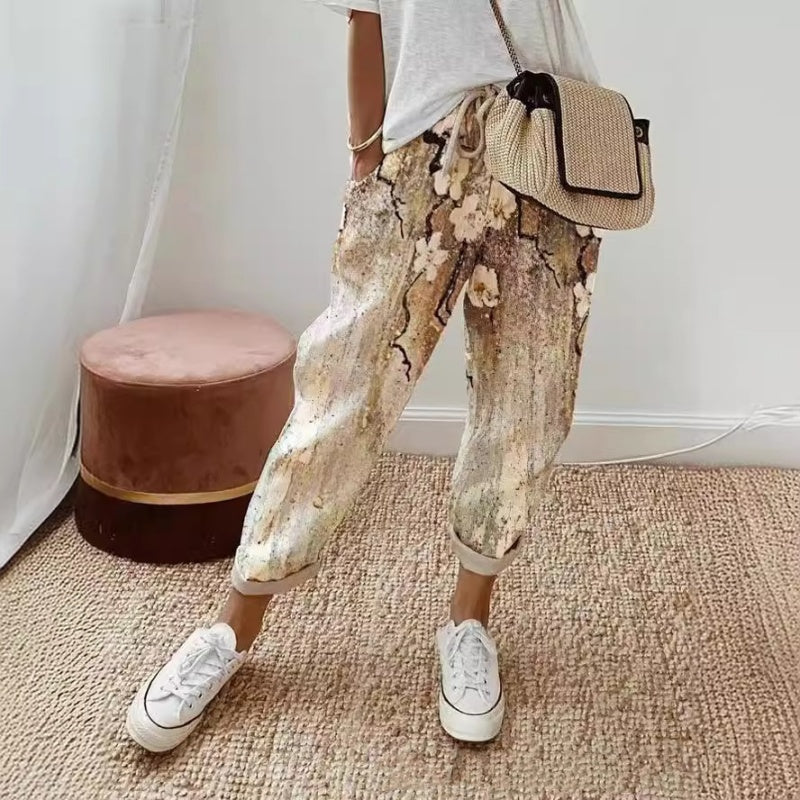 Women's Printed Multicolor Casual Pants