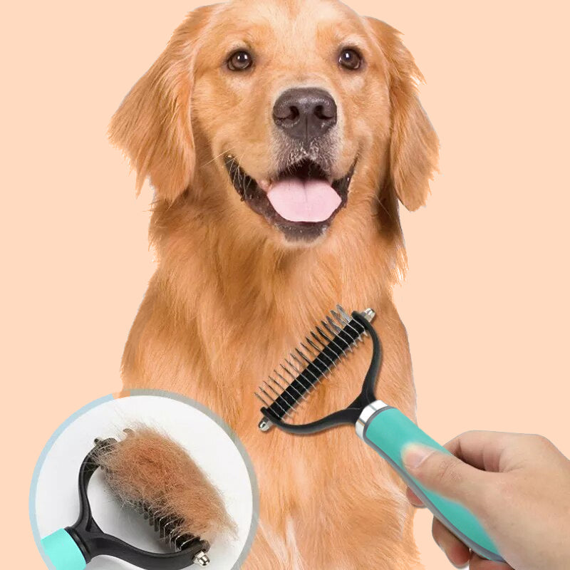 🔥 Hot 🔥Double-Sided Self-Cleaning Pet Grooming Brush