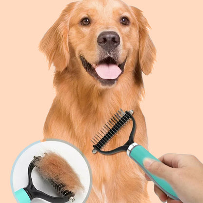 🔥 Hot 🔥Double-Sided Self-Cleaning Pet Grooming Brush