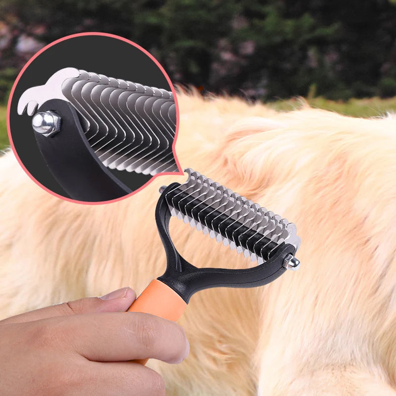 🔥 Hot 🔥Double-Sided Self-Cleaning Pet Grooming Brush