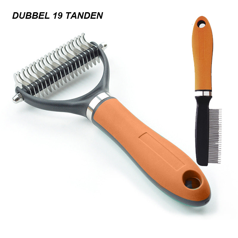 🔥 Hot 🔥Double-Sided Self-Cleaning Pet Grooming Brush