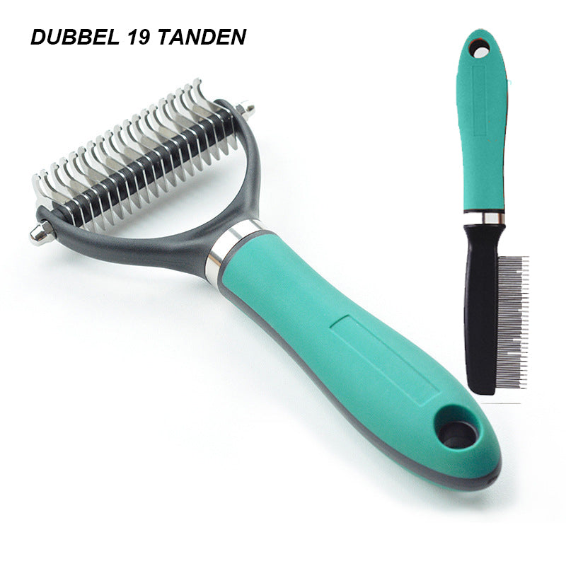 🔥 Hot 🔥Double-Sided Self-Cleaning Pet Grooming Brush