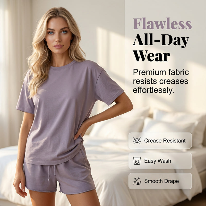 Women's Casual Solid Color Two-Piece Set
