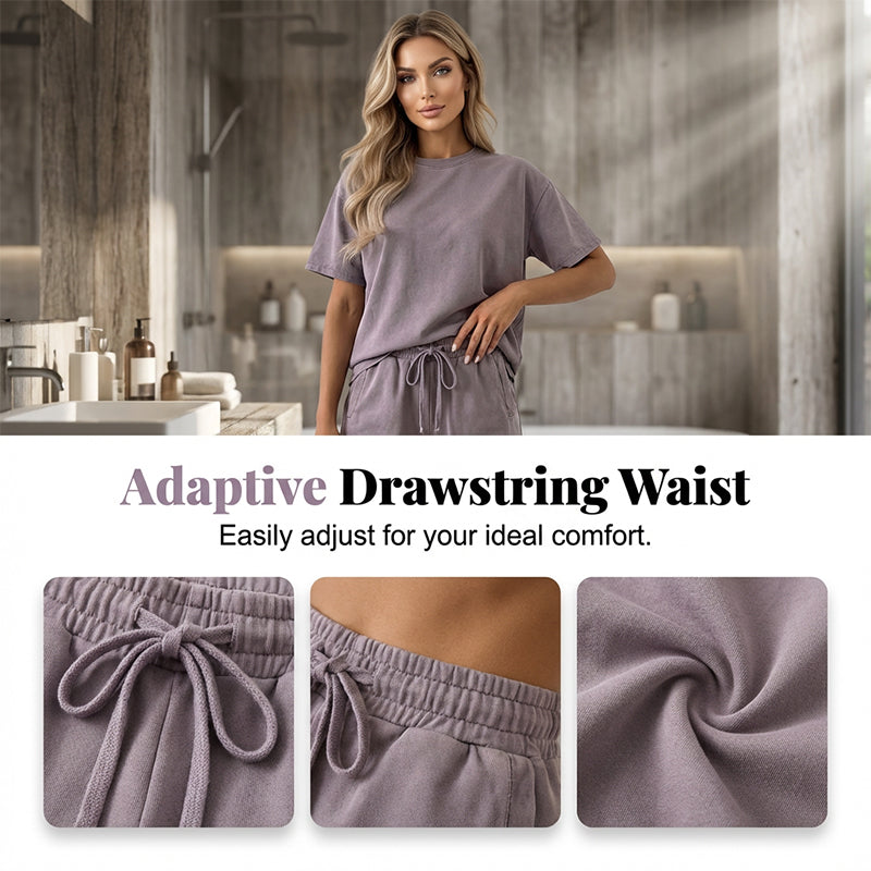 Women's Casual Solid Color Two-Piece Set