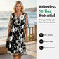 Women's Elegant Floral Print Chiffon Dress