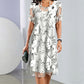 Women's Elegant Floral Print Chiffon Dress
