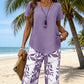🔥2026 New Arrival🔥Women's Asymmetrical Top & Capri Pants 2-Piece Set