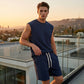 Men's Casual Sportswear Tank Top & Shorts Set