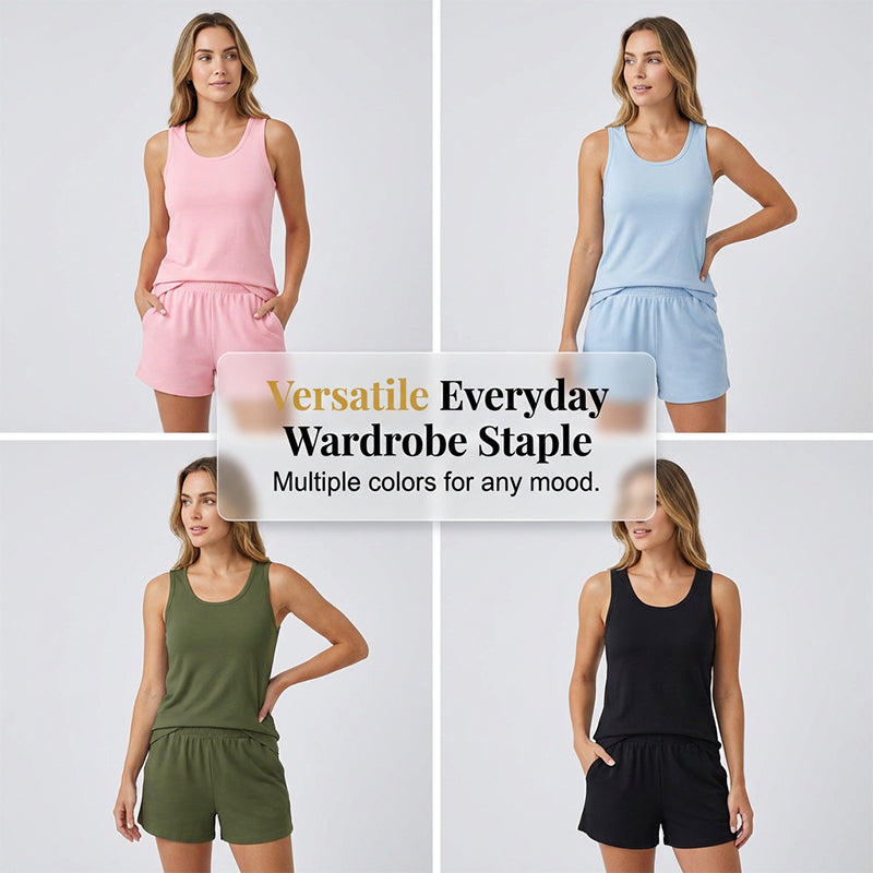 Women's Tank Top & Shorts 2-Piece Set