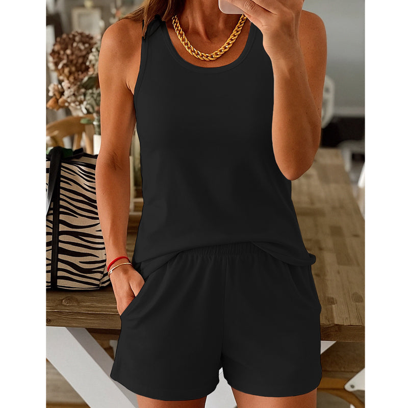 Women's Tank Top & Shorts 2-Piece Set