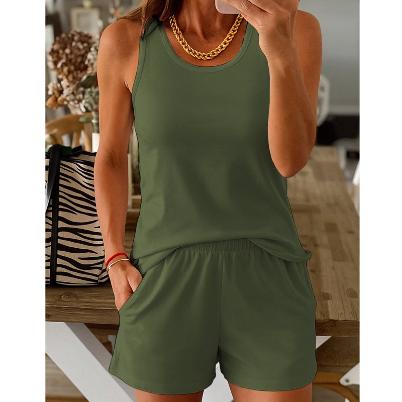 Women's Tank Top & Shorts 2-Piece Set