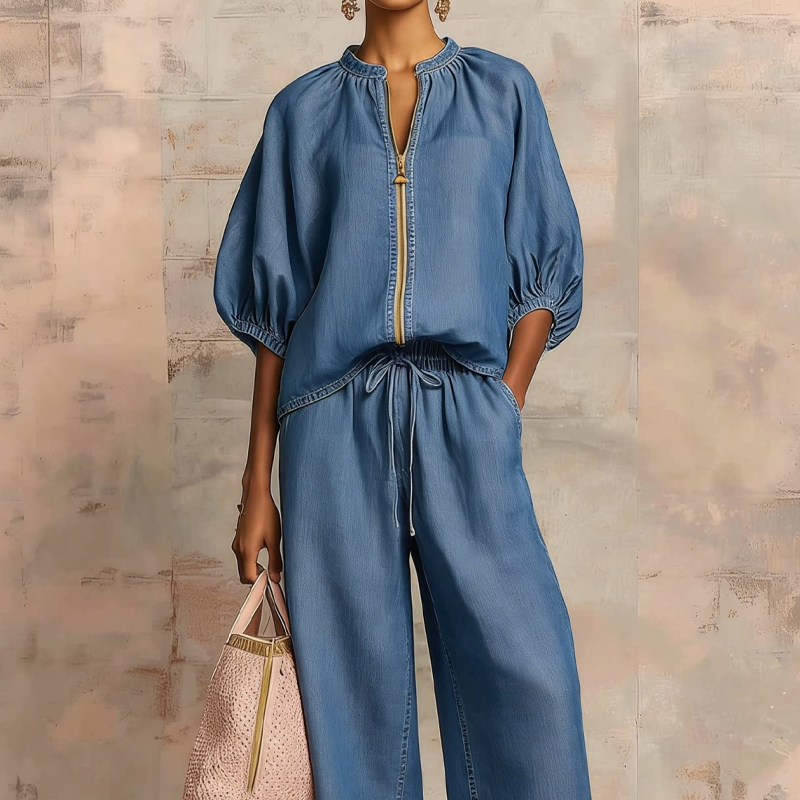 📢📢30% OFF !! ⏰Women's Solid Color 2-Piece Casual Set