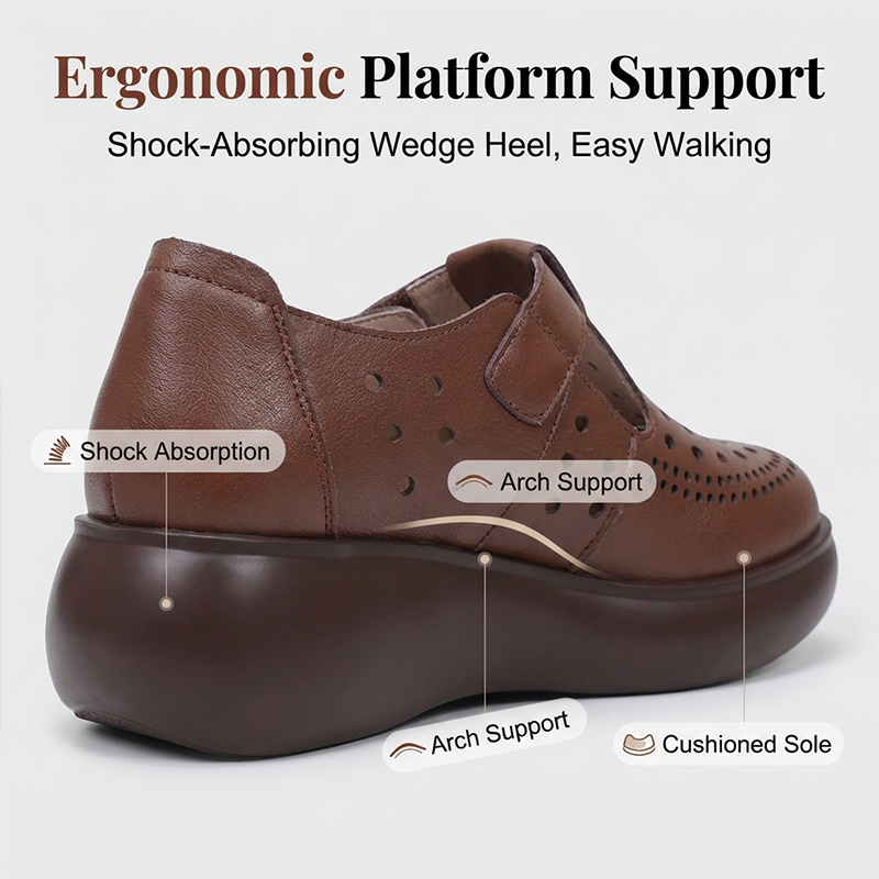 Women's Breathable Closed-Toe Platform Sandals