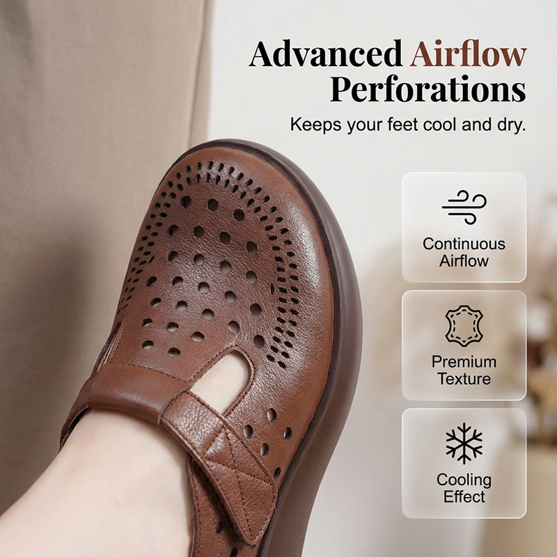 Women's Breathable Closed-Toe Platform Sandals