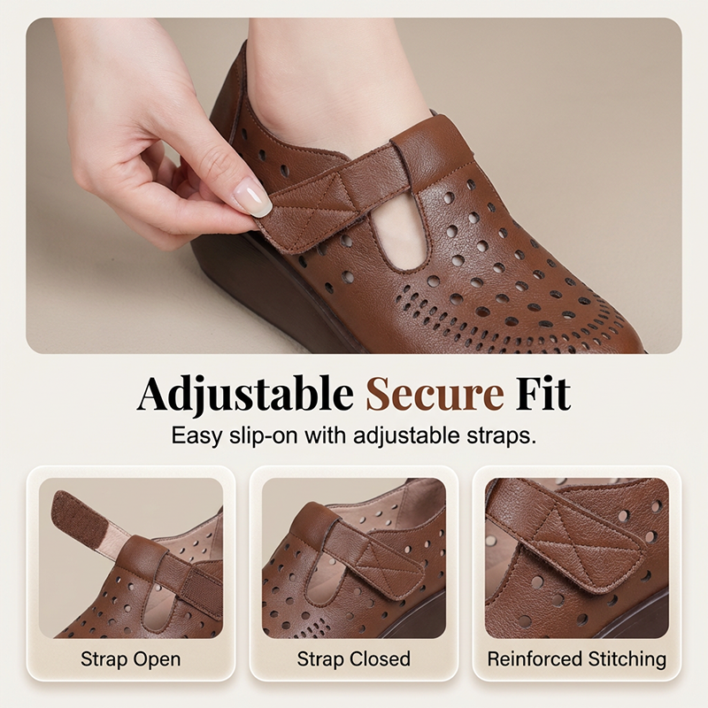 Women's Breathable Closed-Toe Platform Sandals