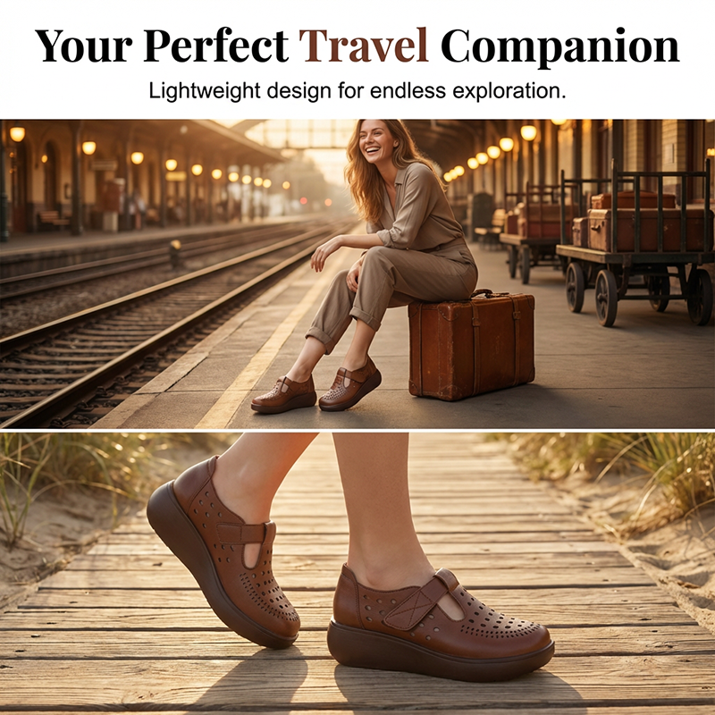 Women's Breathable Closed-Toe Platform Sandals
