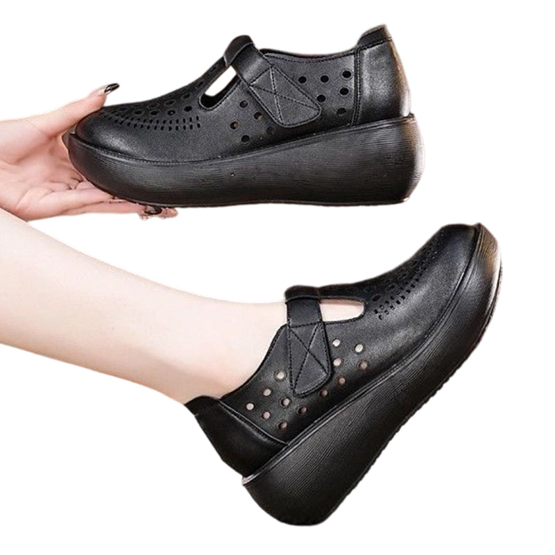 Women's Breathable Closed-Toe Platform Sandals