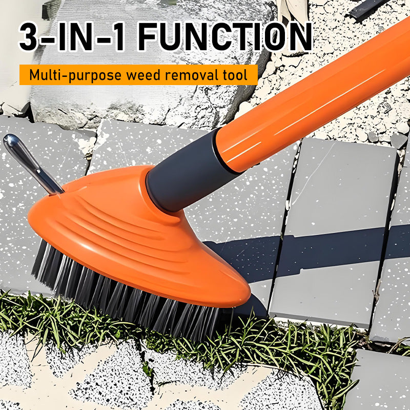 🌿 50% OFF NOW!🧹3-in-1 Weed Wire Brush Set – Durable Steel Brushes, Ergonomic Handle & Ideal for Patios, Driveways & Garden Paths 🏡