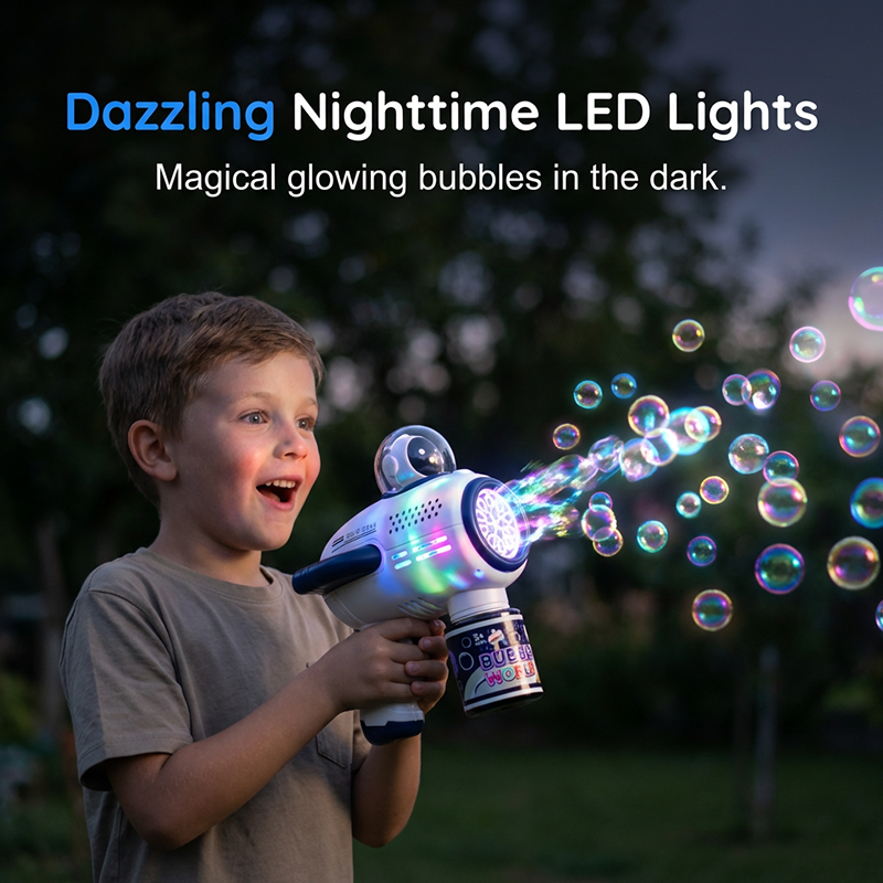 Electric Astronaut Bubble Gun for Kids