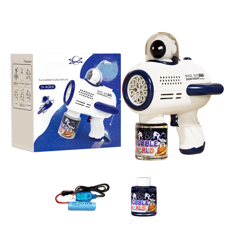 Electric Astronaut Bubble Gun for Kids