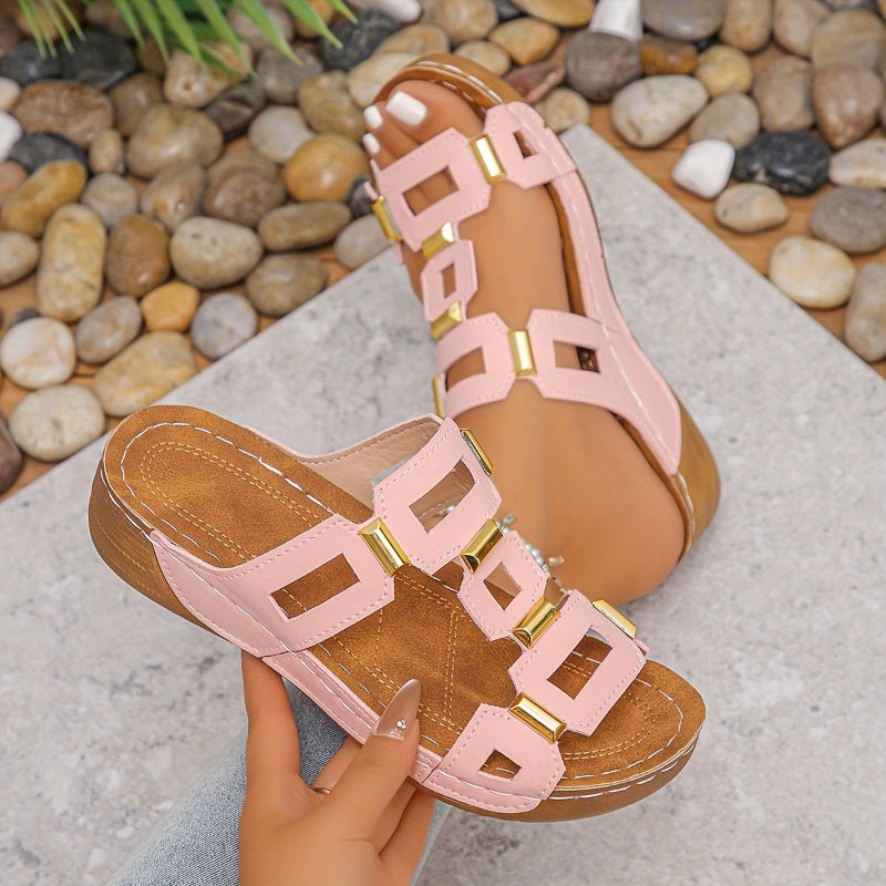Women's Summer Cut-out & Open-Toe Platform Beach Sandals