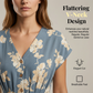 Women's V-Neck Floral Print Button-Down Midi Dress