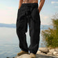 👖 LIMITED-TIME 50% OFF! ✨ Men's Cotton Linen Cargo Pants with Drawstring Waist – Breathable, Relaxed Fit, Multi-Pocket 🏔️