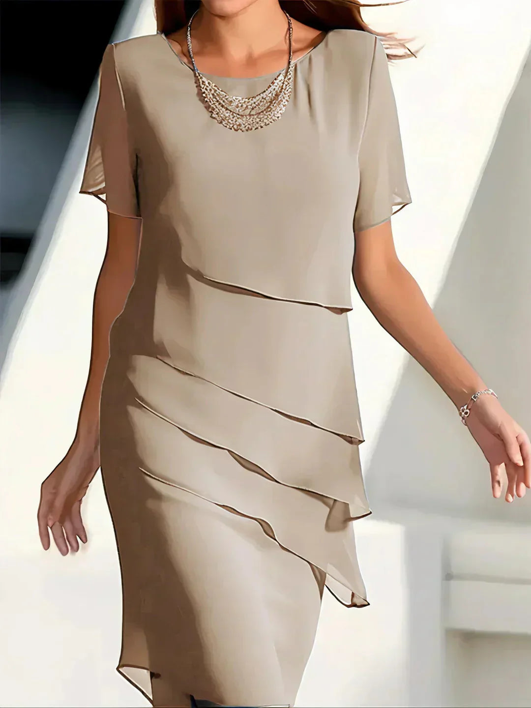 💕2026 Hot Sale 60% OFF🔥Elegant Pleated Chiffon Midi Dress