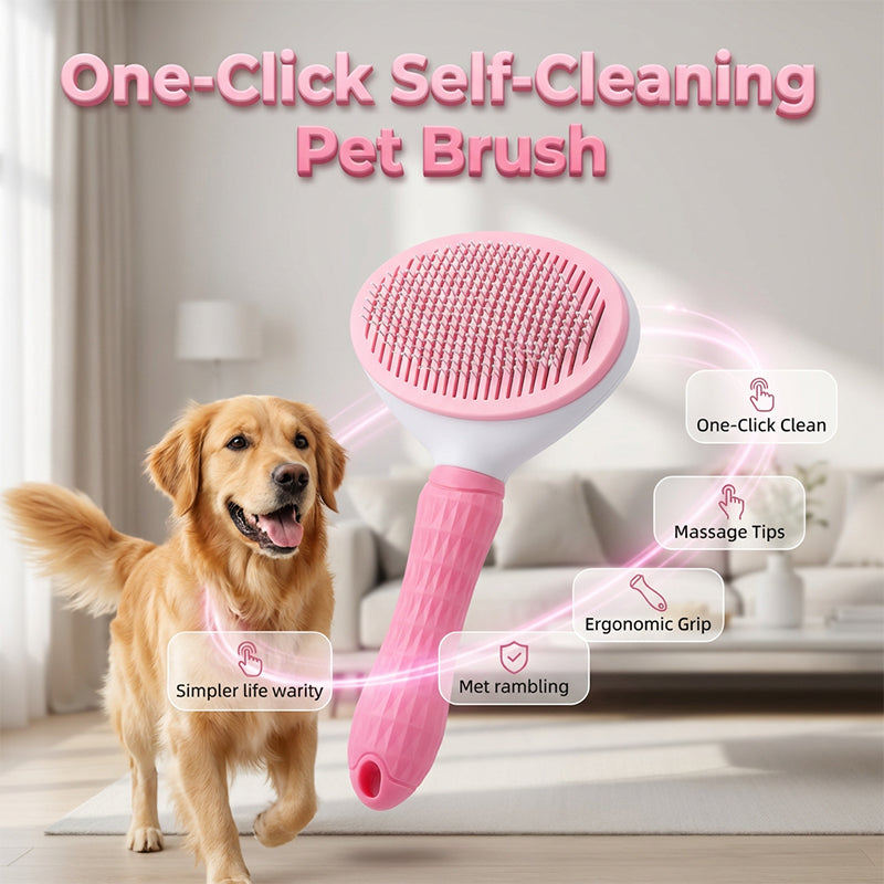 Self-Cleaning Slicker Brush for Dogs & Cats