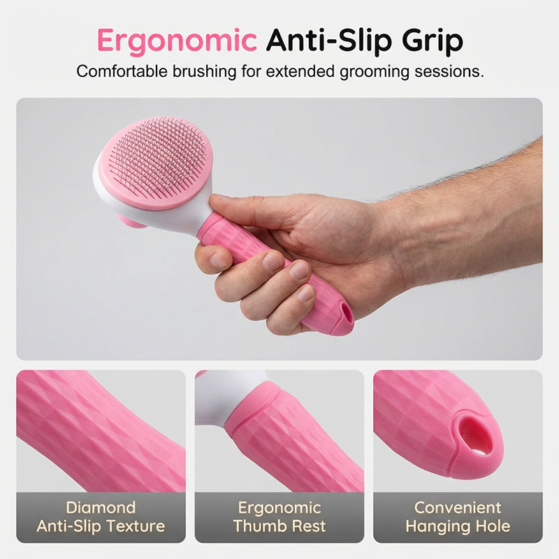 Self-Cleaning Slicker Brush for Dogs & Cats