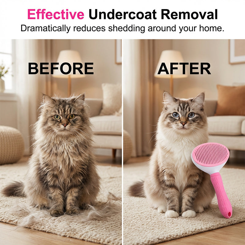 Self-Cleaning Slicker Brush for Dogs & Cats