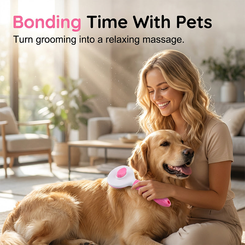 Self-Cleaning Slicker Brush for Dogs & Cats