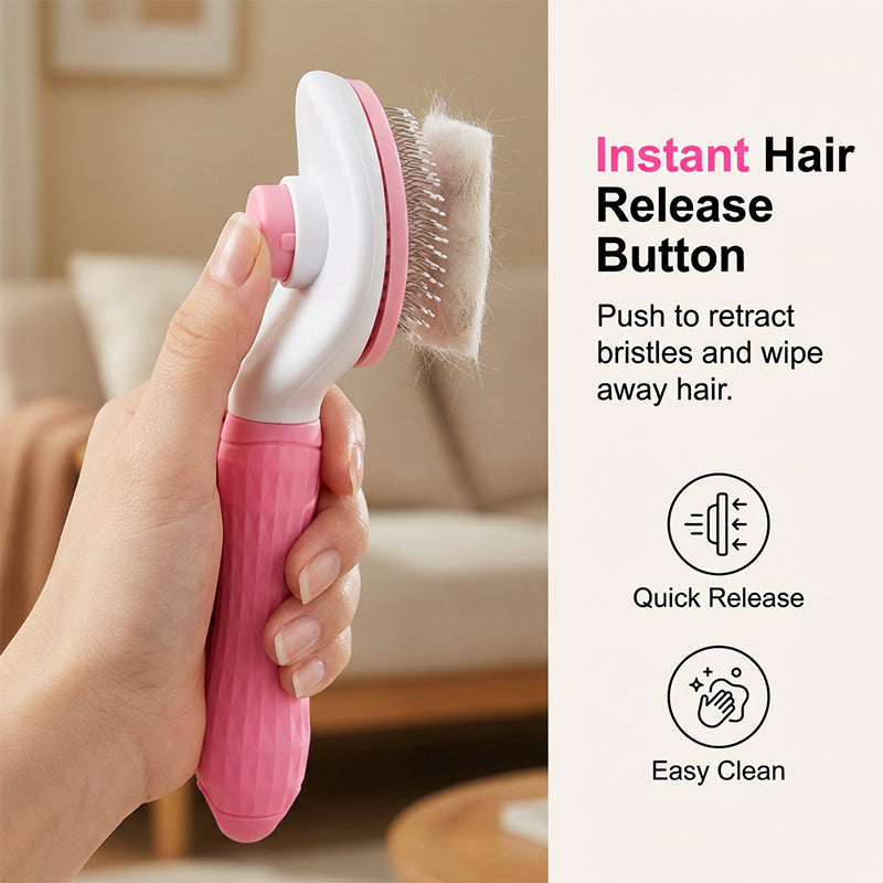 Self-Cleaning Slicker Brush for Dogs & Cats