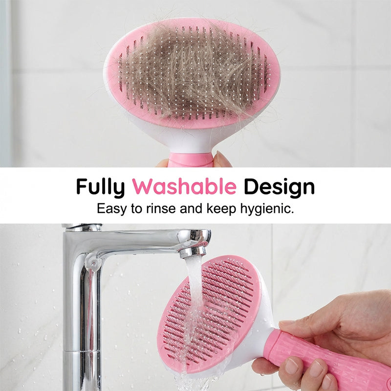 Self-Cleaning Slicker Brush for Dogs & Cats