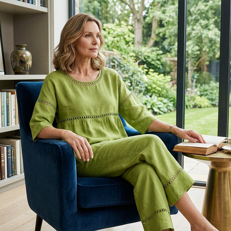 📢📢50% OFF !! ⏰Women's Casual 2-Piece Set with Eyelet Details