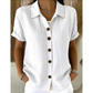 Women's Summer Casual Cotton-Linen Shirt