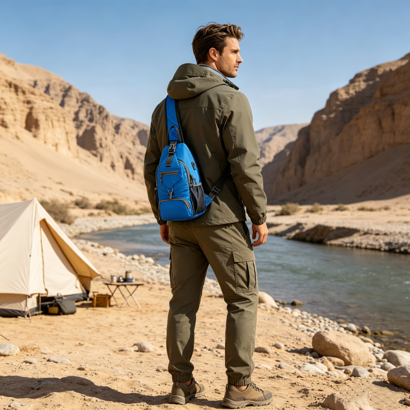 ✨ Perfect for Hiking and Traveling ✨Packable Small Crossbody Sling Backpack with Side Pouch