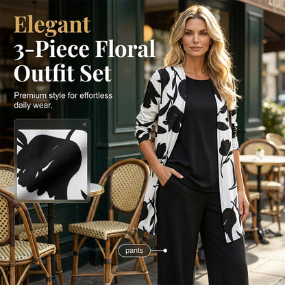 🌸 Effortless Style In One Beautiful Women's Casual Comfortable 3-Piece Outfit Set✨