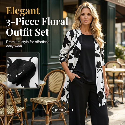 🌸 Effortless Style In One Beautiful Women's Casual Comfortable 3-Piece Outfit Set✨
