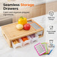 Bamboo Cutting Board with Containers and Graters