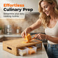 Bamboo Cutting Board with Containers and Graters