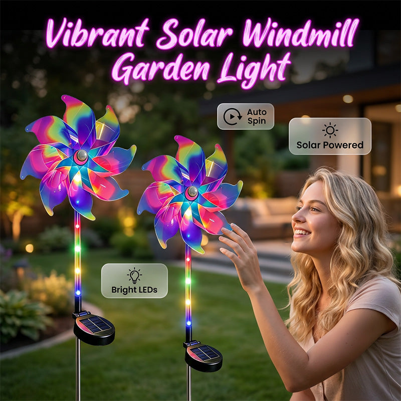 🔥Summer Hot Sale 49% OFF✨ Solar Powered Rainbow Pinwheel Garden Light