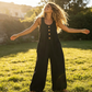 Women's Sleeveless Wide-Leg Jumpsuit with Pockets