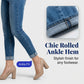 Women's High-Waisted Multi-Button Skinny Jeans