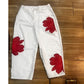 🌸Artistic Flower Wide-Leg Jeans for Women💙