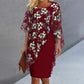 📢📢35% OFF !! ⏰Women's Elegant Floral Print Overlay & Dress Set👗