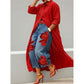 ✨ Effortless Elegance – Women's Long Sleeve Button-Down Maxi Shirt Dress👗💃