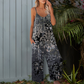 Women's Printed Spaghetti Strap Wide-Leg Jumpsuit