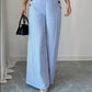 👖40% OFF！✨High-Waist Striped Wide-Leg Trousers