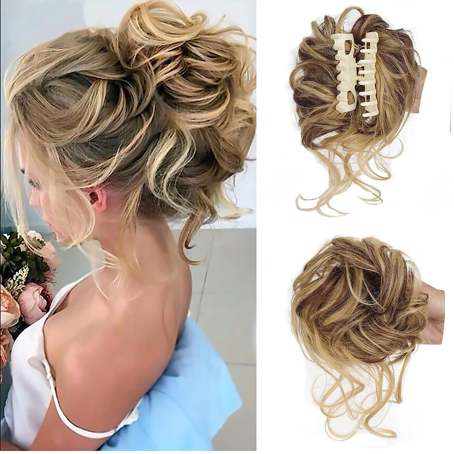 🥳2026 HOT SALE🥳💞50K+ SOLD!🕊️💕  Top Knot Bun Hairpiece – Blends with your hair, heat style friendly. Creates instant fullness. A must‑have for effortless updos. 👑🌀